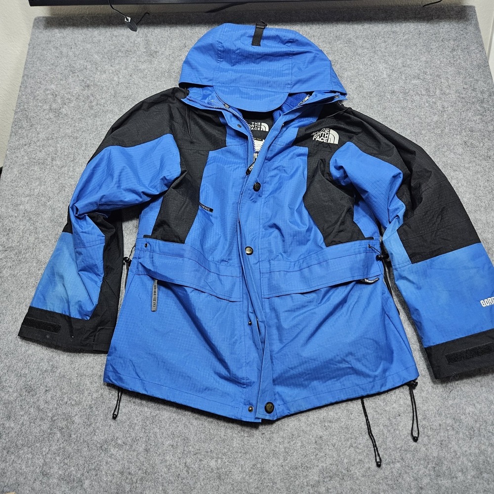 Men's Vintage 1995 The North Face Gore Tex Mountain Parka & Jacket Blue Large - Picture 1 of 15